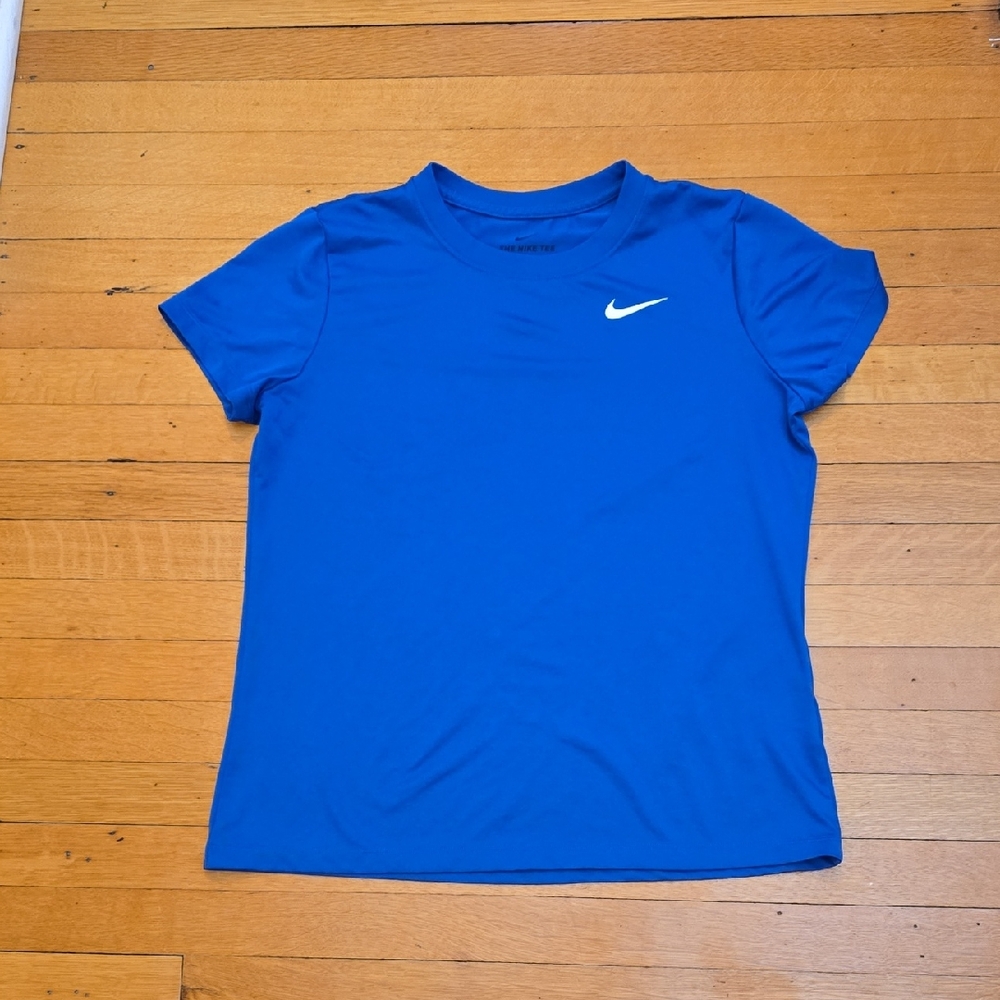 Nike, Dri-FIT, Short Sleeve Performance Tee, Royal Blue, EUC, Women's M